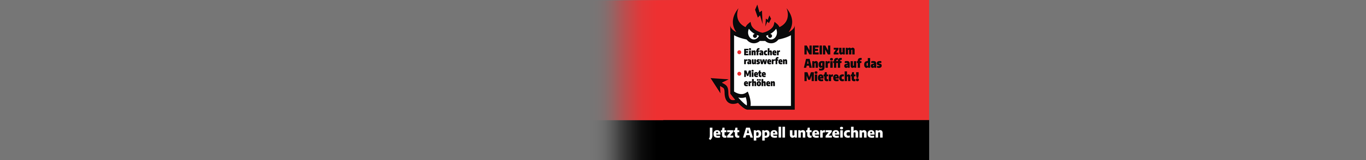 Angriff auf das Mietrecht – Jetzt Appell ans Parlament unterzeichnen!