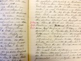 Handschriftliches Protokoll eines Mietervereins um 1900.