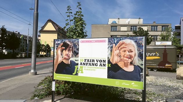 Mit dem Slogan «Fair von Anfang an» warb der MV Luzern für seine Initiative.
