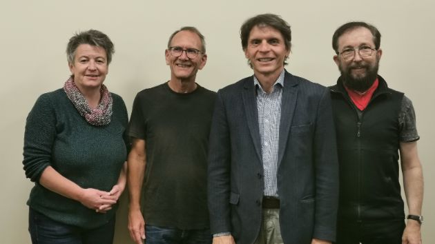 Vorstand (v.l.n.r.): Bernadette Schuler (Schwyz), Walter Fritsche (Siebnen), Andreas Marty (Präsident, Einsiedeln), Harald Stockmaier (Brunnen). Ferienabwesend Silke Mai (Einsiedeln)