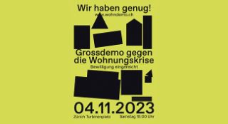 Grossdemo gegen die Wohnungskrise