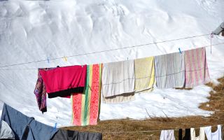 Draussen trocknen auch im Winter