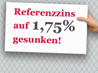 Tiefer Referenzzinssatz - tiefer Mietzins!